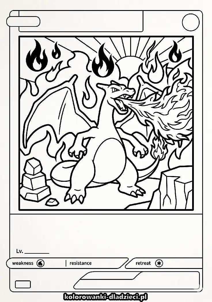 Karty pokemon do kolorowania do wydruku w domu