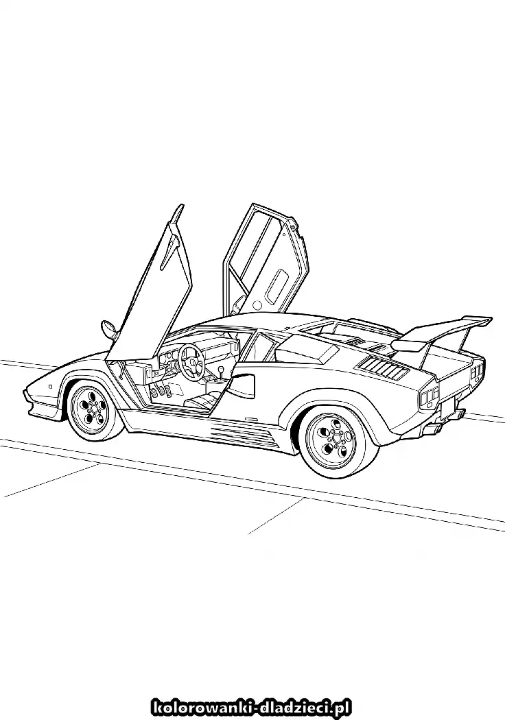 Rysunek do kolorowania lamborghini