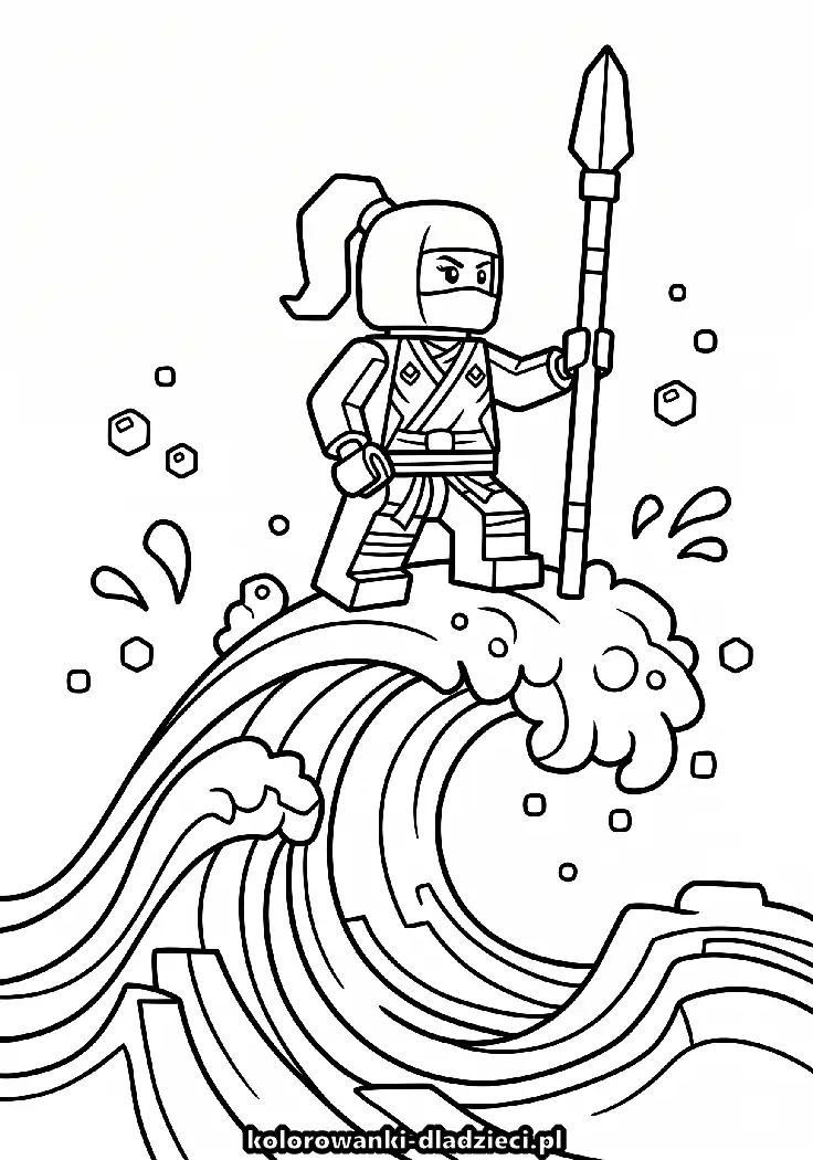 Kolorowanka do wydruku z motywem ninjago do druku na zajęcia plastyczne