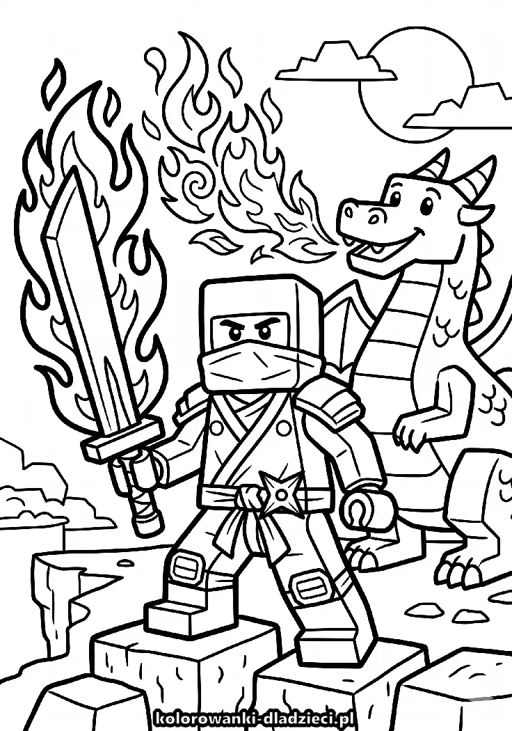 Ninjago do druku dla przedszkolaków