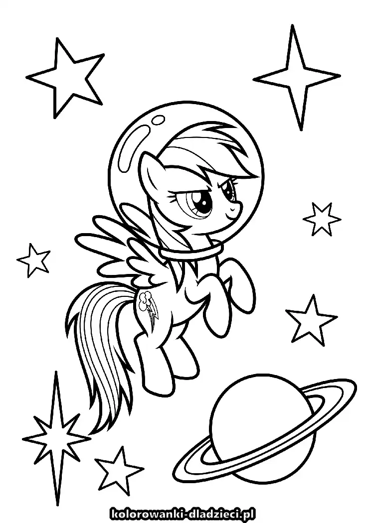 Kolorowanka rainbow dash