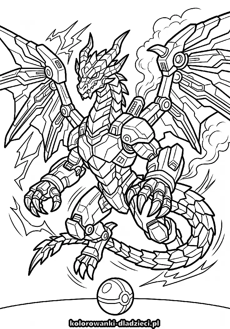 Fajna kolorowanka przedstawiająca bakugan na spokojną zabawę