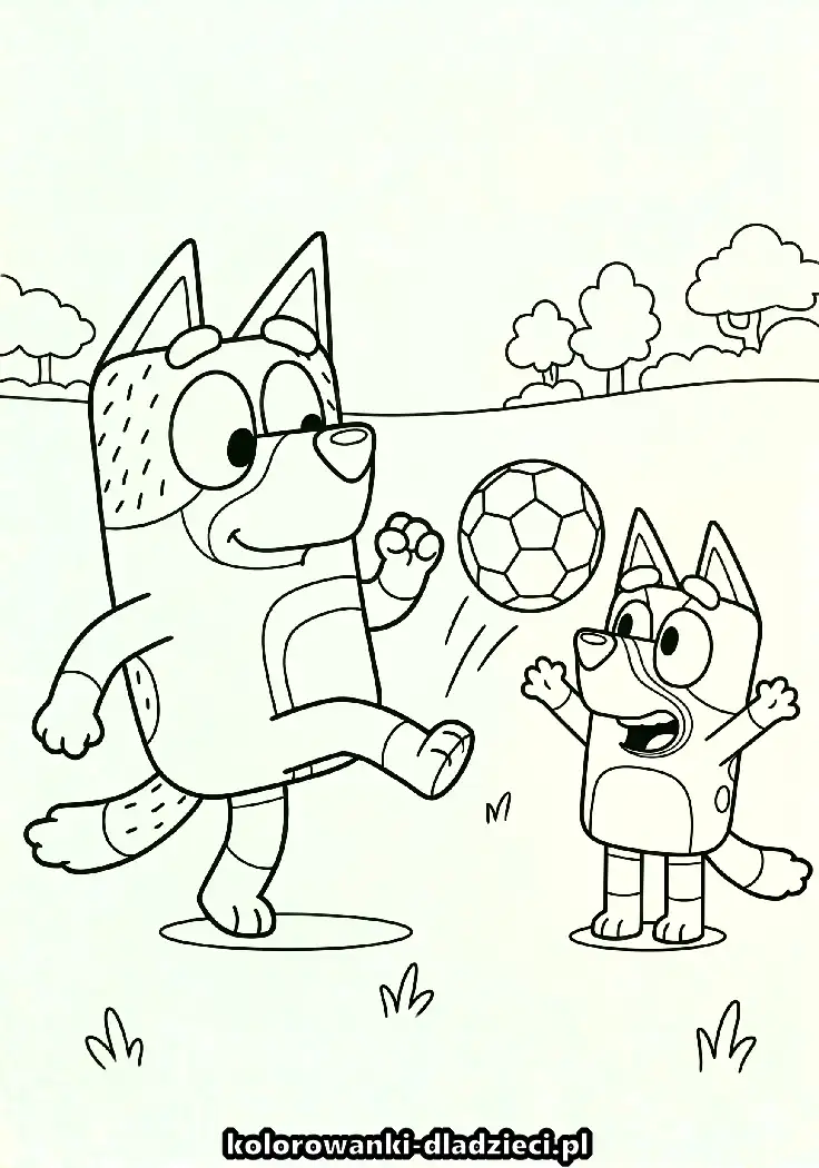 Bluey na kartkę A4