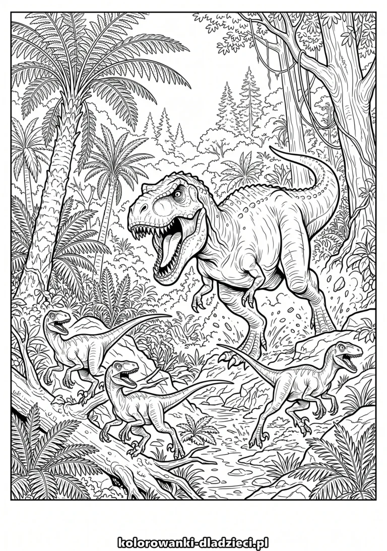 Kolorowanka dinozaury