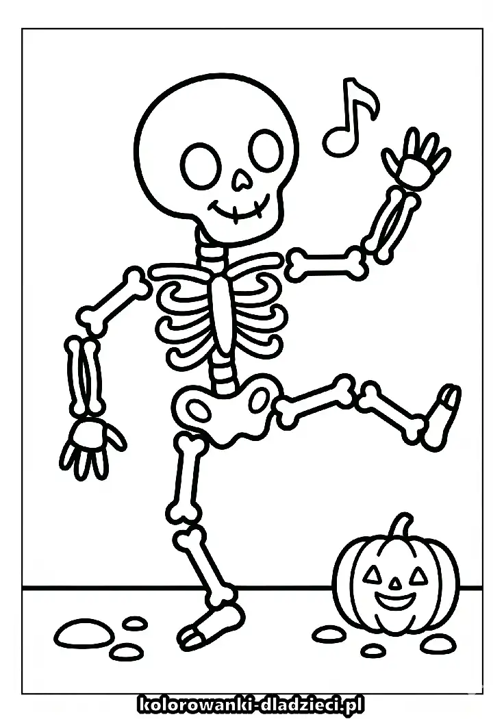 Fajna kolorowanka przedstawiająca halloween do druku