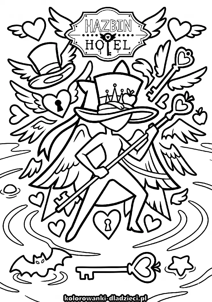 Kolorowanka online do druku hazbin hotel