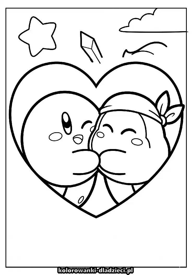Kolorowanka edukacyjna kirby