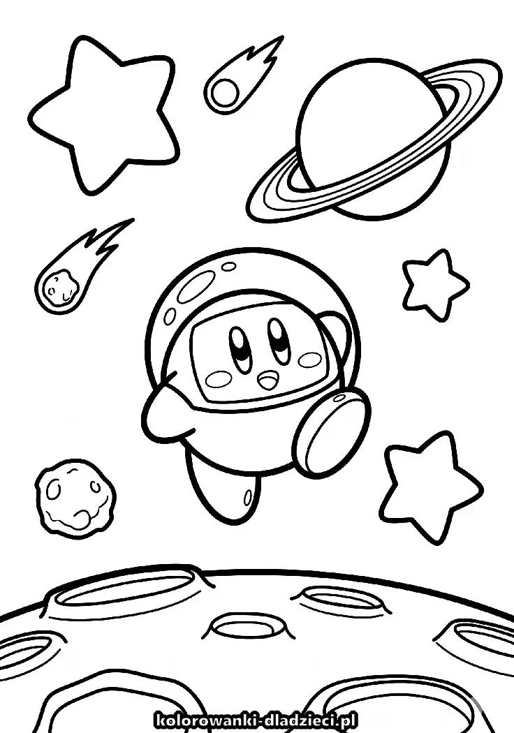 Kolorowanka dla dzieci kirby dla dzieci