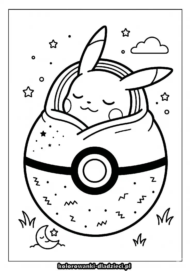 Darmowa kolorowanka pikachu
