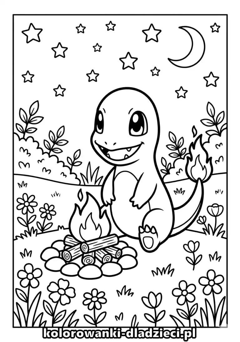 Wydruk kolorowanki z motywem pokemon do wydruku i kolorowania