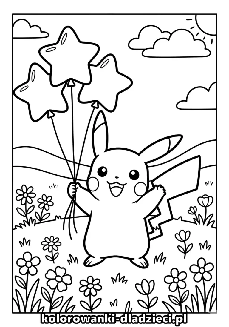 Kolorowanka dla dzieci pokemon do wydruku i kolorowania