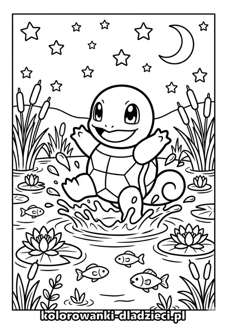 Szczegółowa kolorowanka pokemon