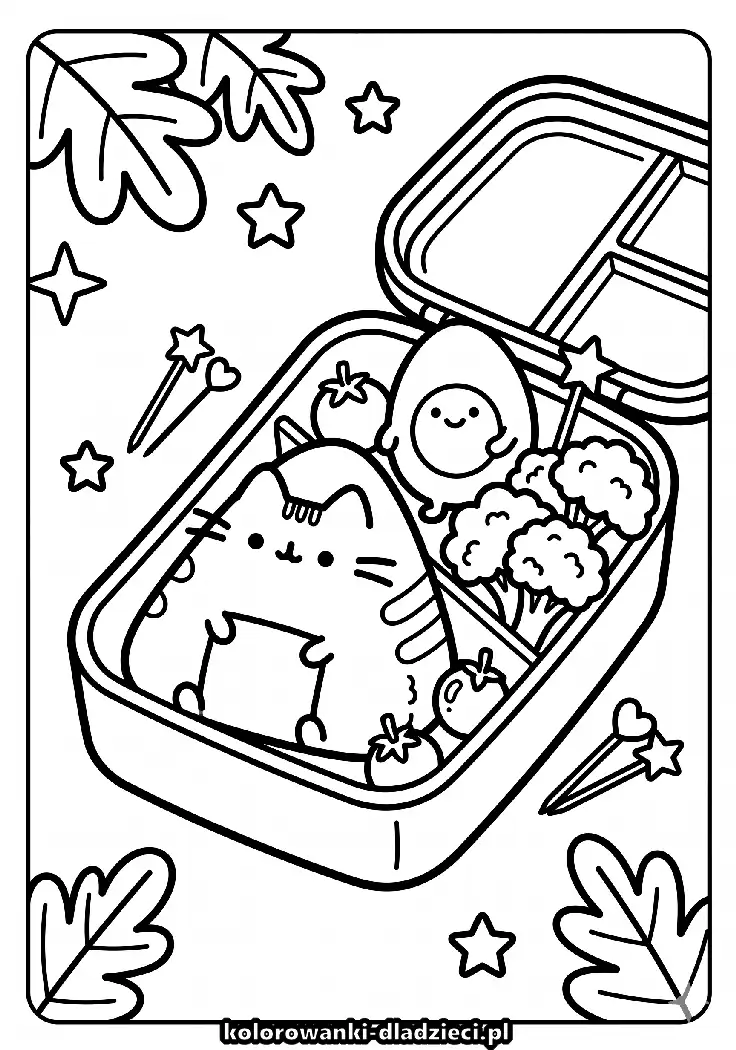 Prosta kolorowanka pusheen