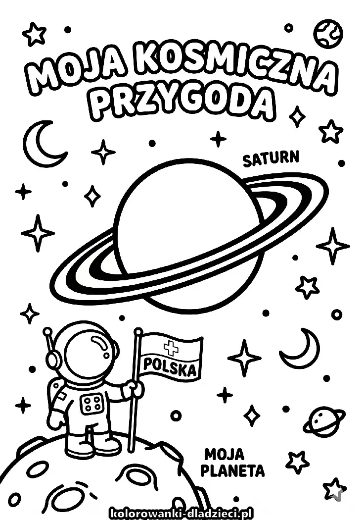 Kolorowanka uklad sloneczny dla przedszkolaków