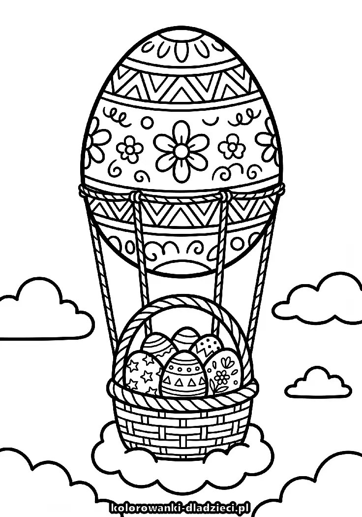 Wielkanocne do druku za darmo - kolorowanka dla małych fanów dinozaurów