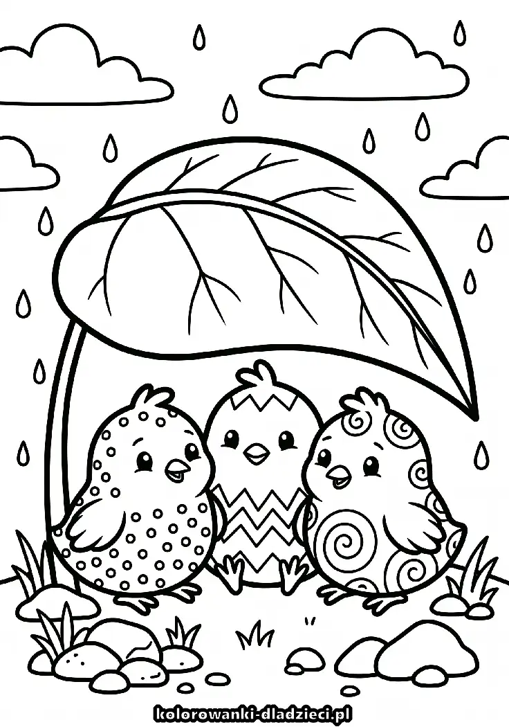 Szczegółowa kolorowanka wielkanocne do druku za darmo