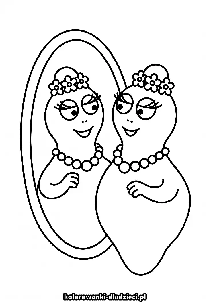 Darmowa kolorowanka przedstawiająca barbapapa dla starszych dzieci