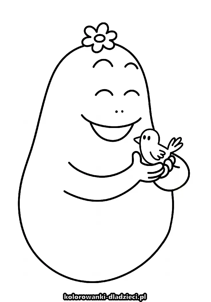 Fajna kolorowanka barbapapa