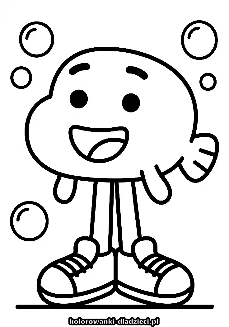 Gumball do pokolorowania