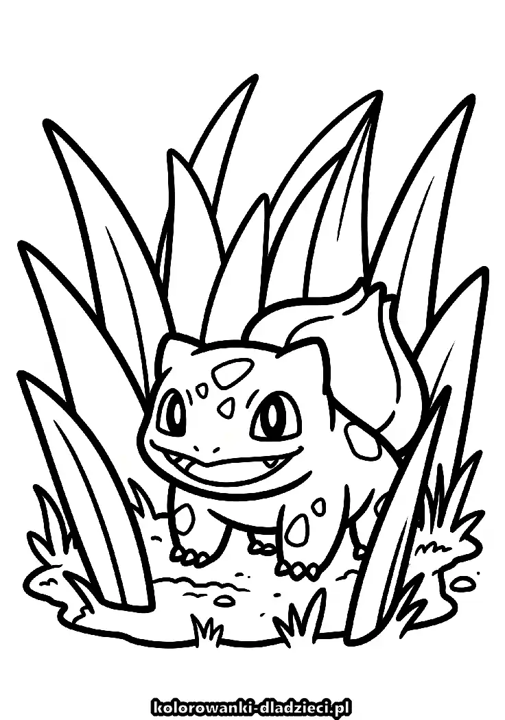 Drukowana kolorowanka bulbasaur dla starszych dzieci