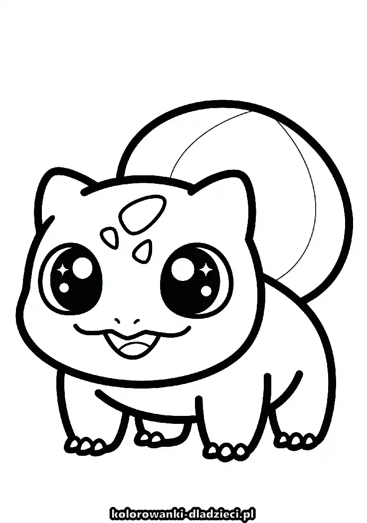 Bulbasaur - fajna kolorowanka dla dzieci do druku