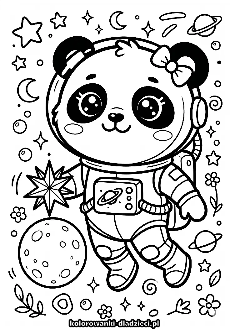 Kolorowanka do wydruku panda do druku
