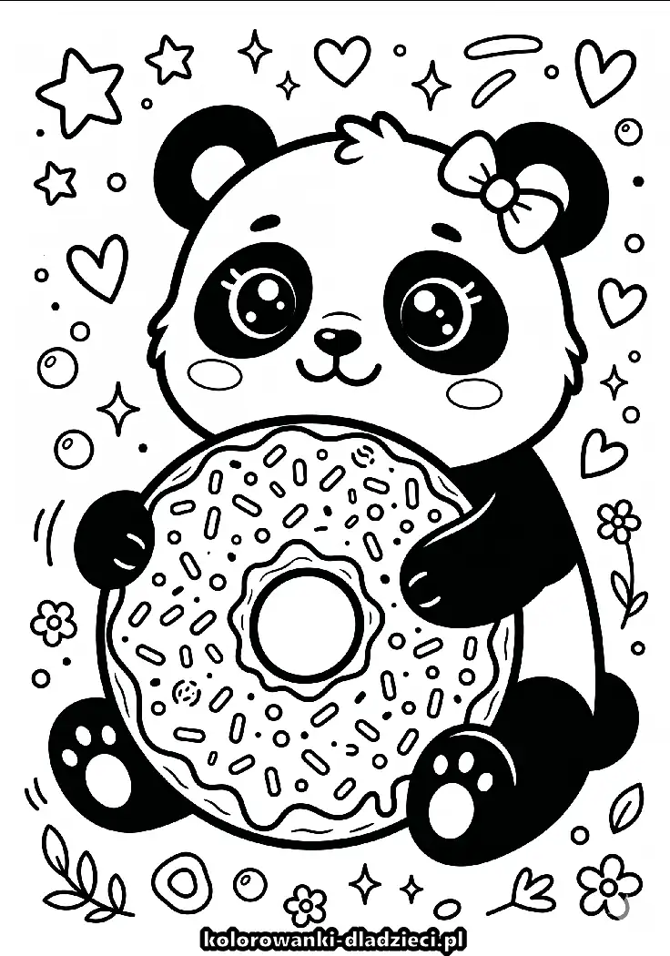 Szczegółowa kolorowanka panda na spokojną zabawę