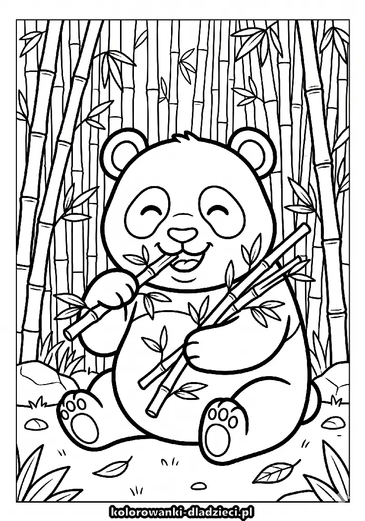 Kolorowanka panda do wydruku w domu