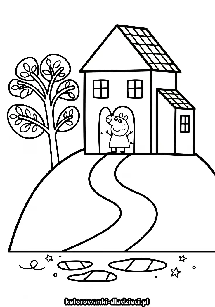 Kolorowanka edukacyjna swinka peppa