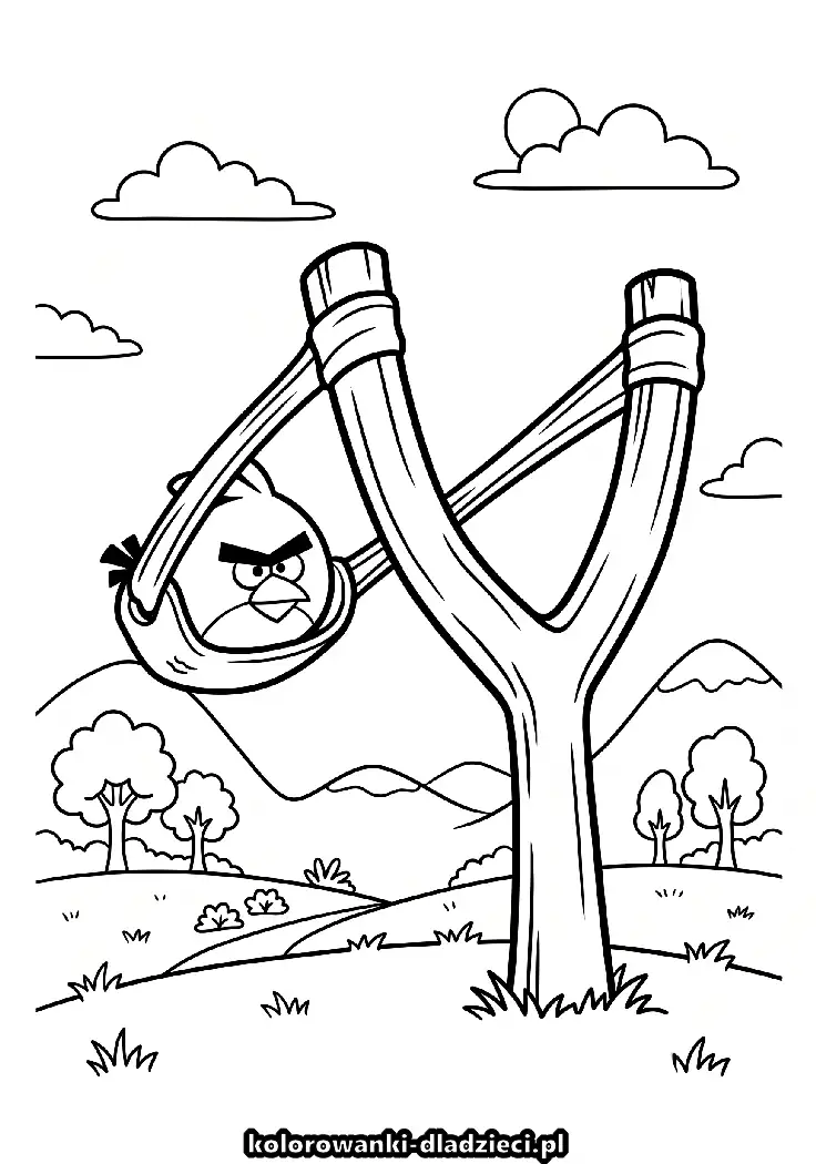 Fajna kolorowanka z motywem angry birds dla dzieci