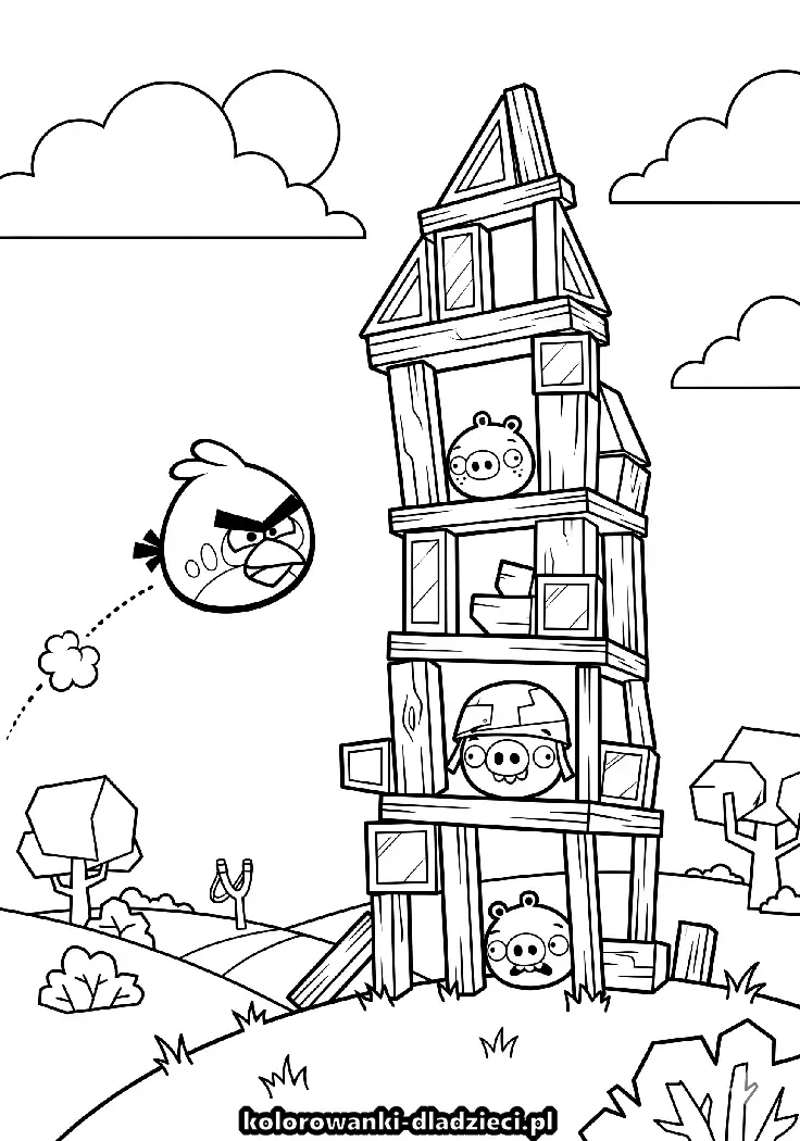 Angry birds - kolorowanka edukacyjna dla małych fanów dinozaurów