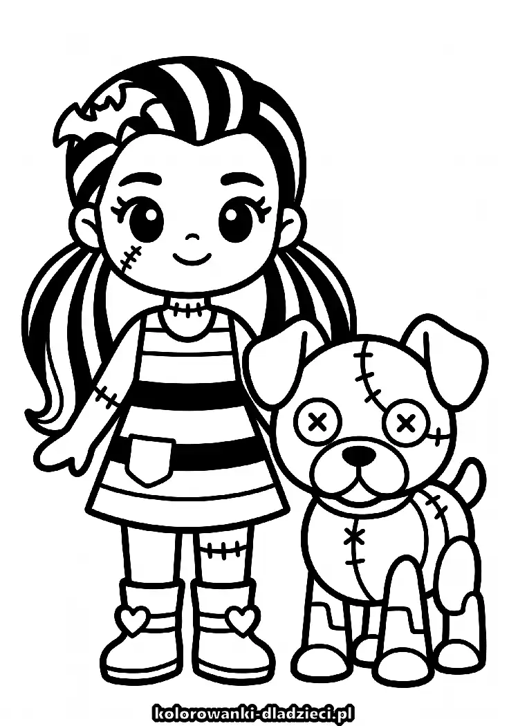 Kolorowanka online do druku monster high dla chłopców i dziewczynek