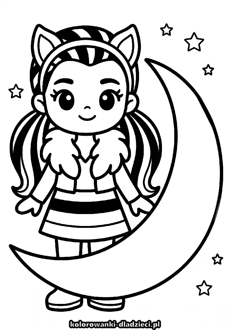 Kolorowanka do wydruku z motywem monster high do druku