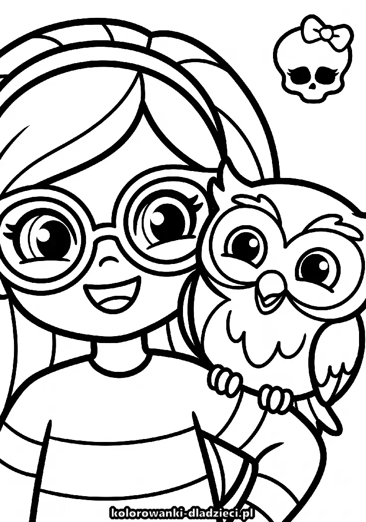 Fajna kolorowanka z motywem monster high dla chłopców i dziewczynek