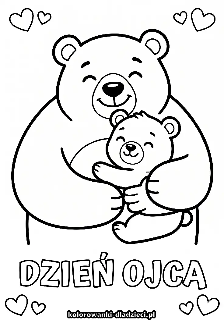 Na dzien taty do pokolorowania