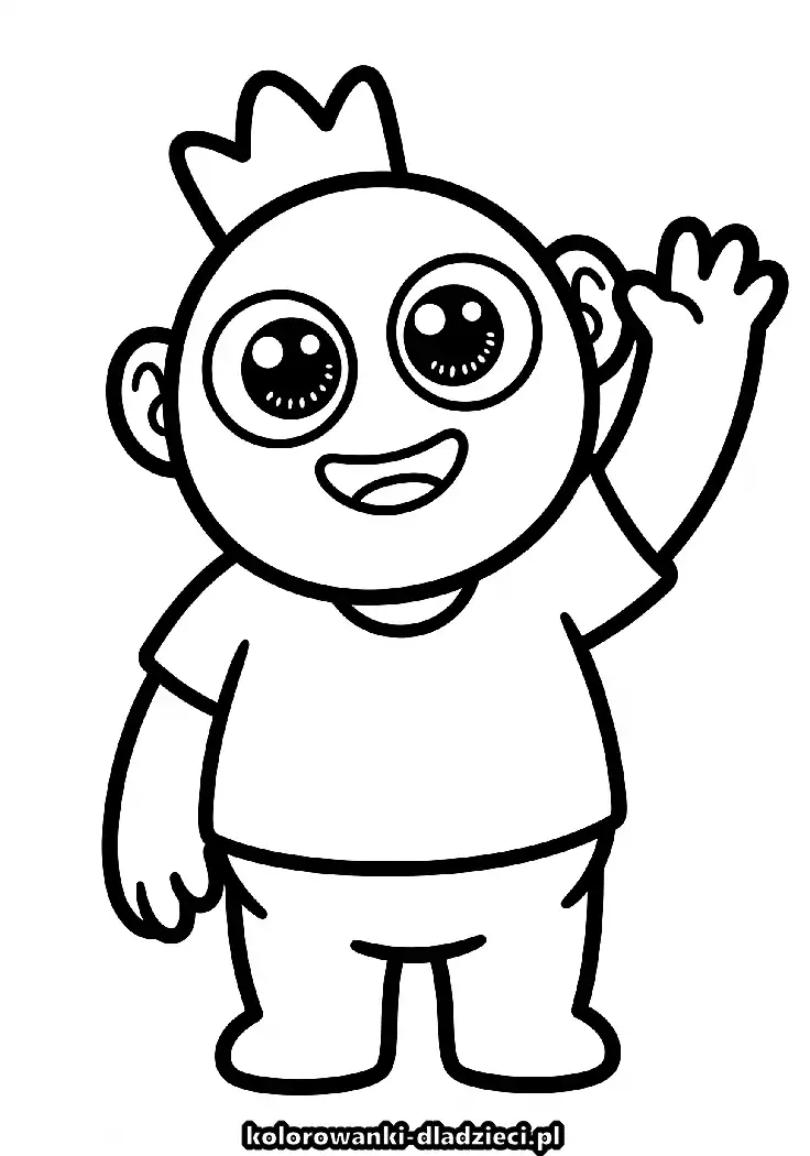 Kolorowanka do wydruku rainbow friends dla przedszkolaków