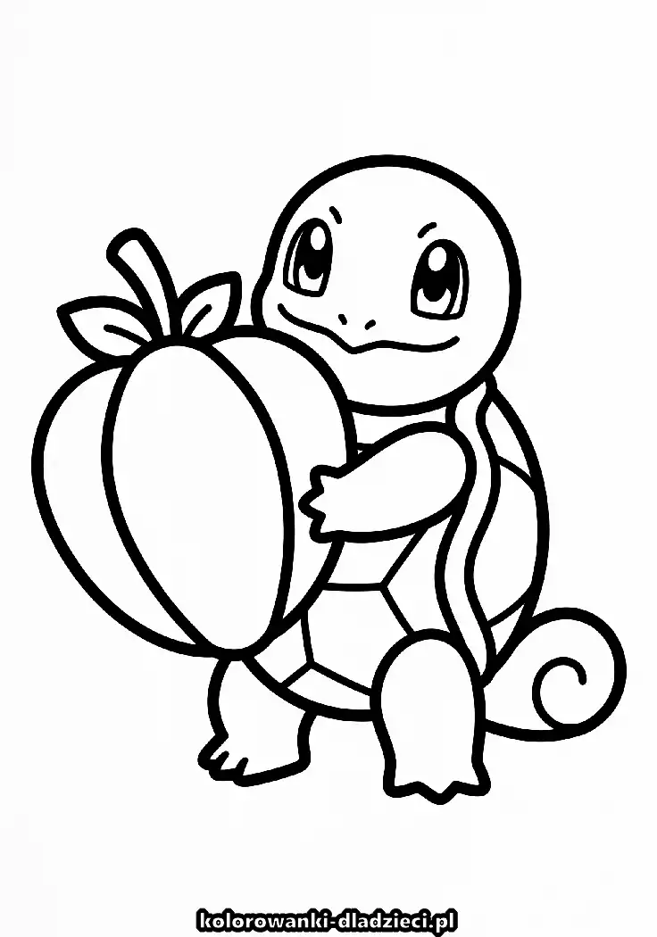 Obrazek do kolorowania z motywem squirtle do pokolorowania