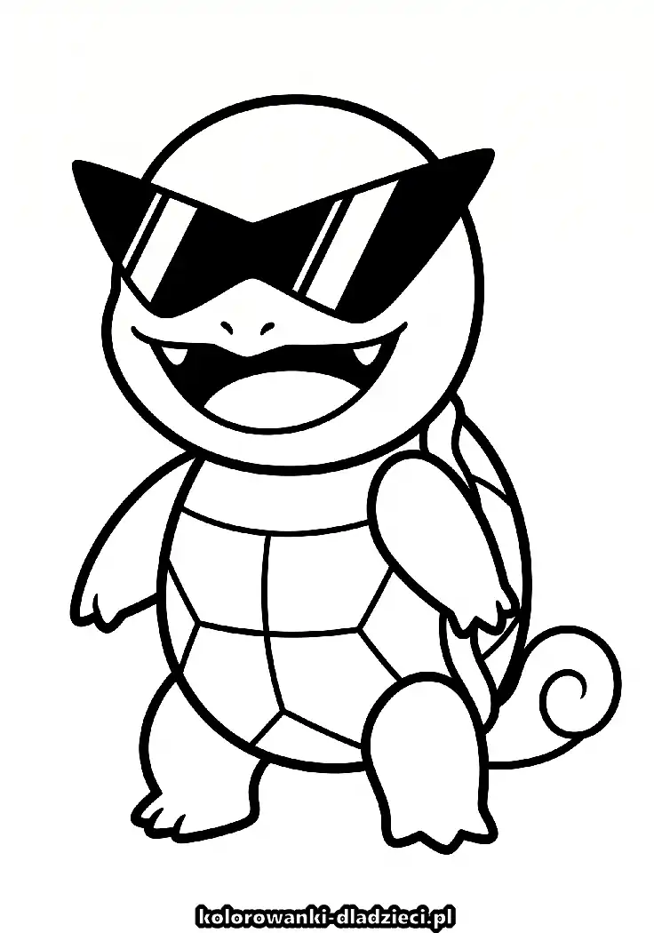 Kolorowanka do pokolorowania squirtle do wydruku w domu